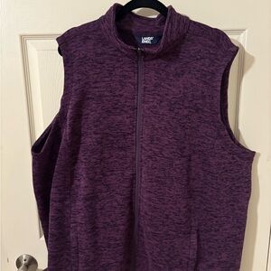 Lands' End Purple and Black Heathered Vest - 3X